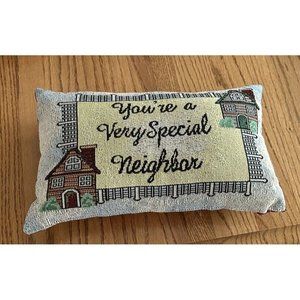 You're A Very Special Neighbor Needlepoint Pillow Accent Home Decor